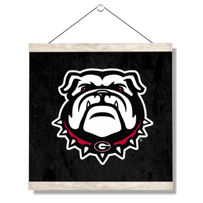 Georgia Bulldogs - Bulldog on Black - College Wall Art #Hanging Canvas