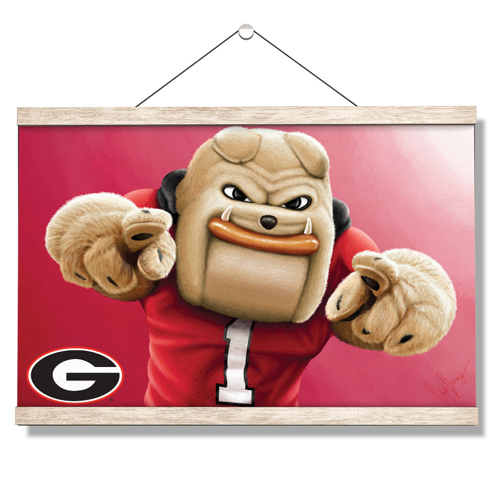 Georgia Bulldogs - Hairy Dawg Landscape - College Wall Art #Canvas