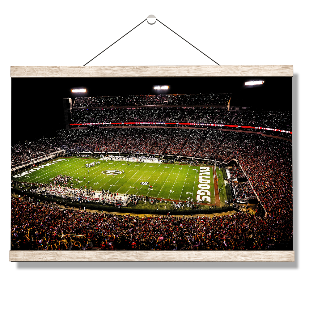 Georgia Bulldogs - It's Saturday and 4th Quarter in Athens - College Wall Art #Canvas