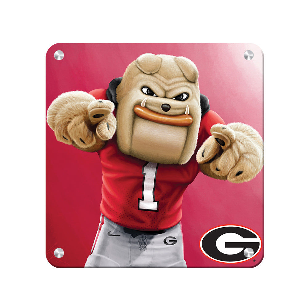Georgia Bulldogs - Hairy Dawg Tile - College Wall Art #Canvas