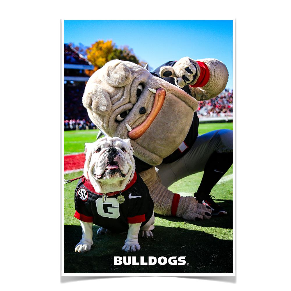 Georgia Bulldogs - Uga & Hairy the Dawg - College Wall Art #Canvas