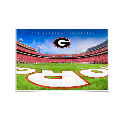 Georgia Bulldogs - It's Saturday in Athens End Zone - College Wall Art #Poster