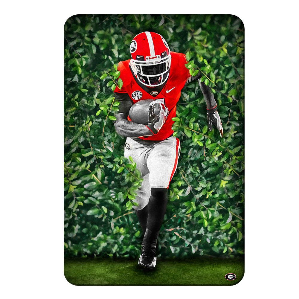 Georgia Bulldogs - Through the Hedges Oil Painting - College Wall Art #Canvas