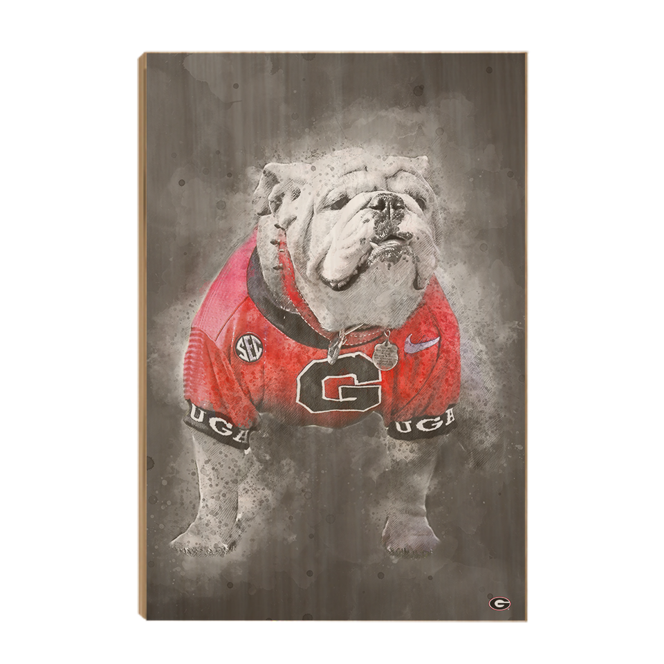 Georgia Bulldogs - The Dawg Painting - College Wall Art #Canvas