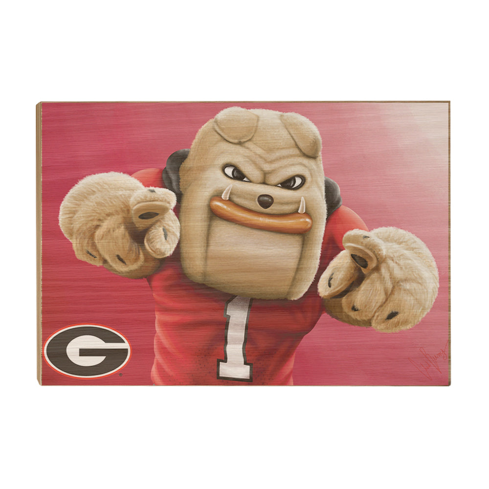 Georgia Bulldogs - Hairy Dawg Landscape - College Wall Art #Canvas