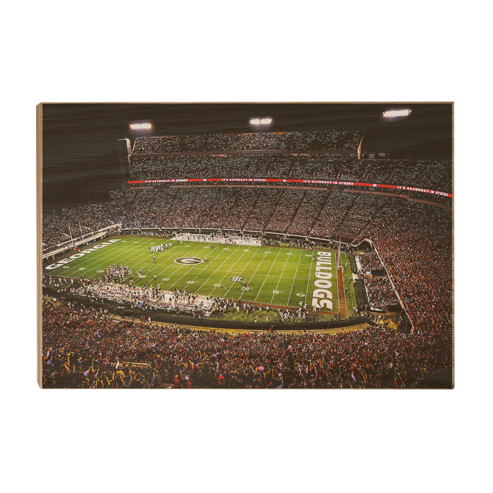 Georgia Bulldogs - It's Saturday and 4th Quarter in Athens - College Wall Art #Canvas