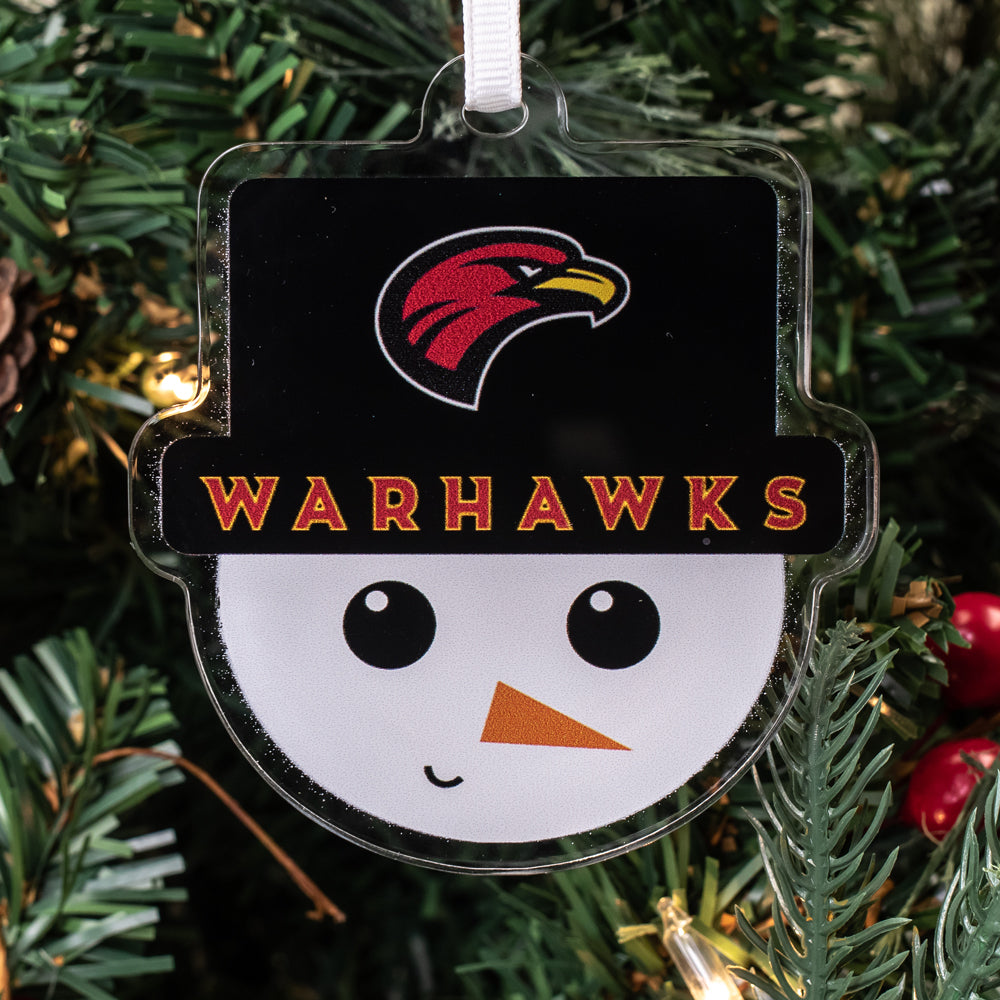 Louisiana Monroe Warhawks - ULM Snowman Head Double-Sided Ornament