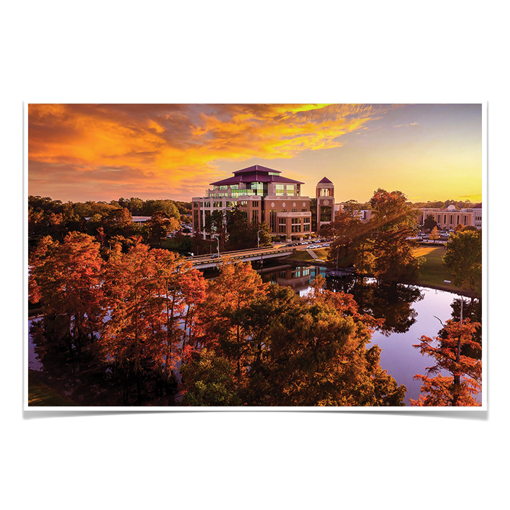 Louisiana Monroe Warhawks - Fall Bayou from Above - College Wall Art #Canvas