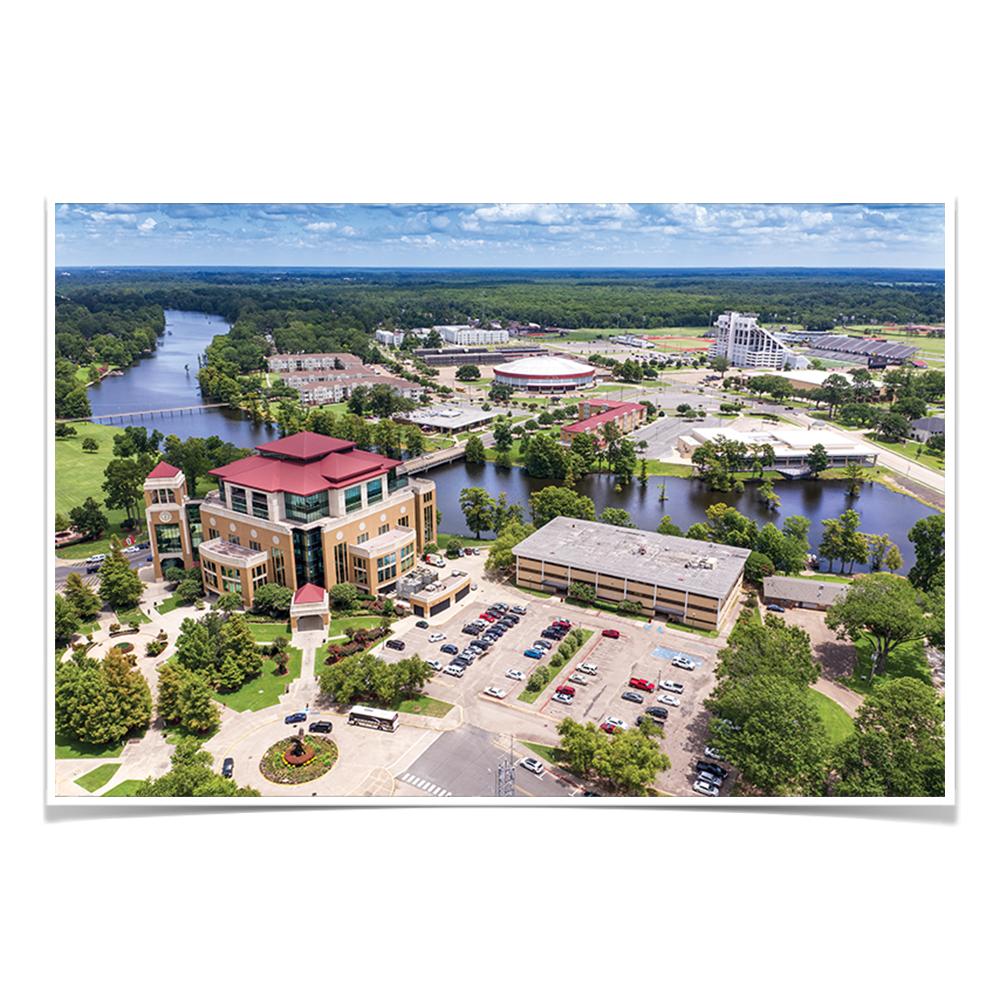 Louisiana Monroe Warhawks - Campus Aerial - College Wall Art #Canvas