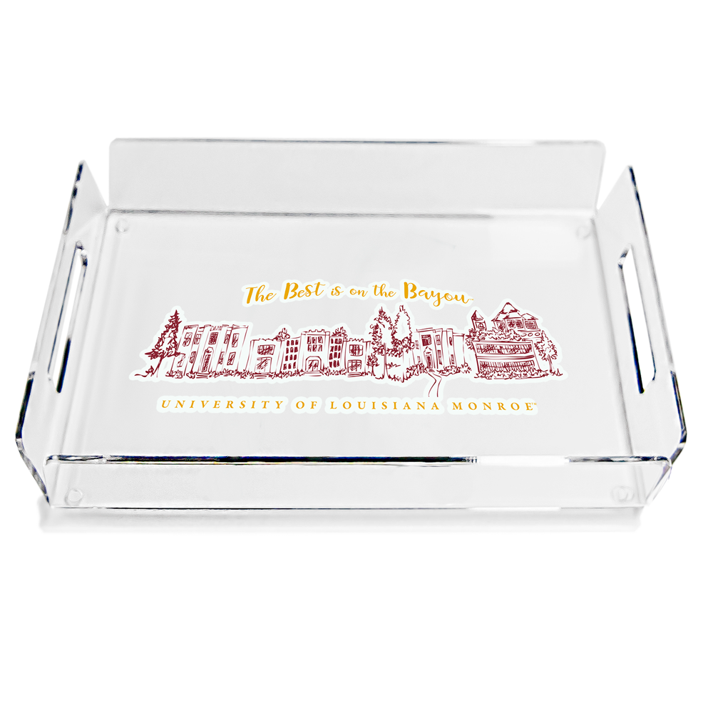 Louisiana Monroe Warhawks - Campus Best is on the Bayou Decorative Serving Tray