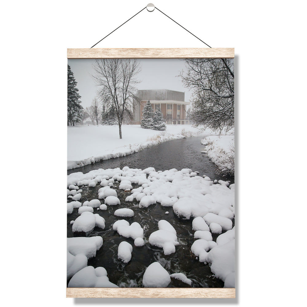 North Dakota Fighting Hawks - Snow Day - College Wall Art #Canvas