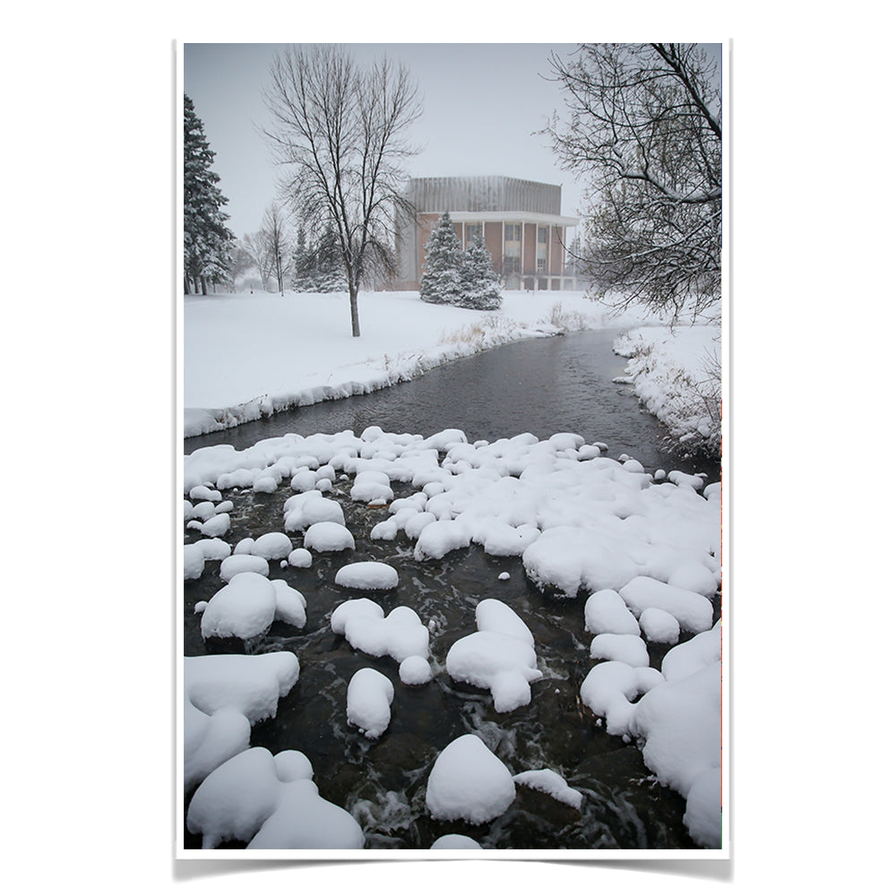 North Dakota Fighting Hawks - Snow Day - College Wall Art #Canvas