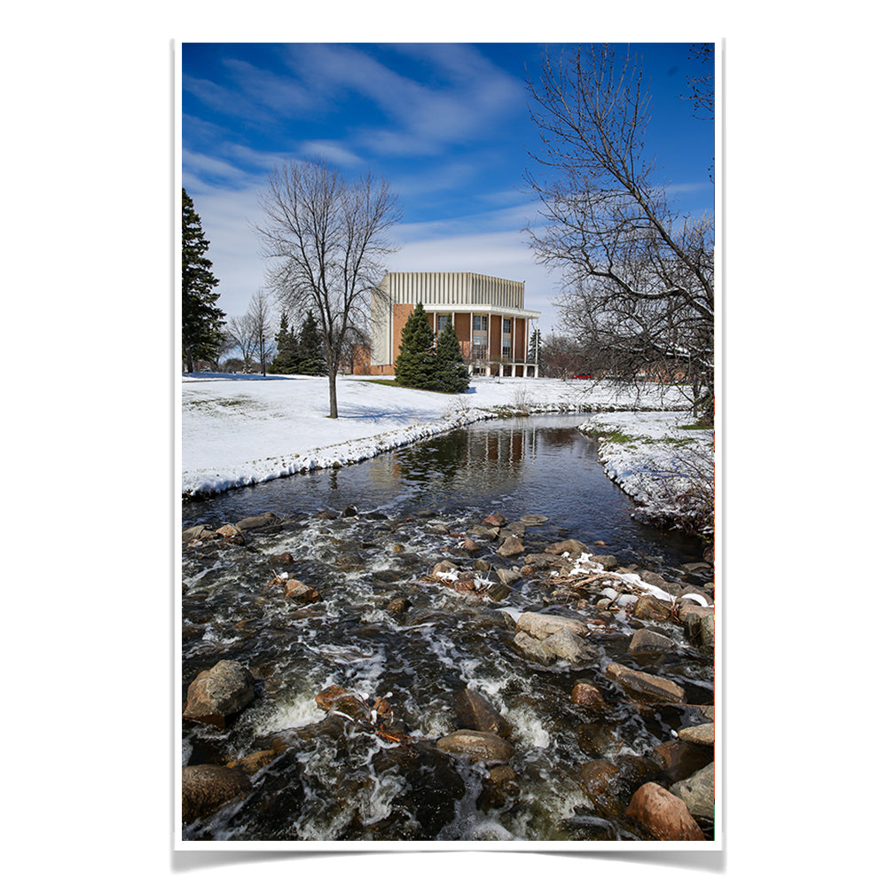 North Dakota Fighting Hawks - Snow Storm - College Wall Art #Canvas