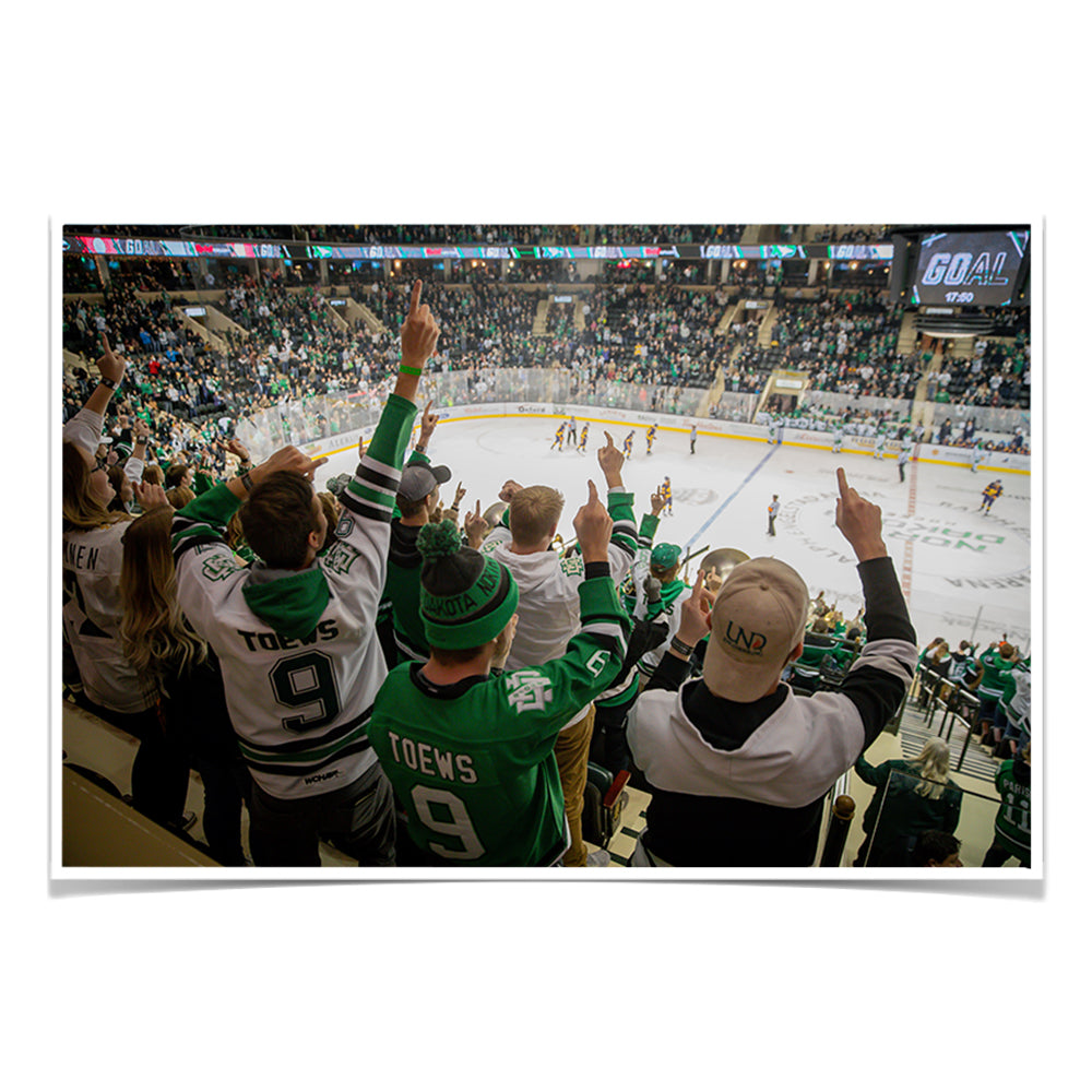 North Dakota Fighting Hawks - North Dakota Hockey - College Wall Art #Canvas