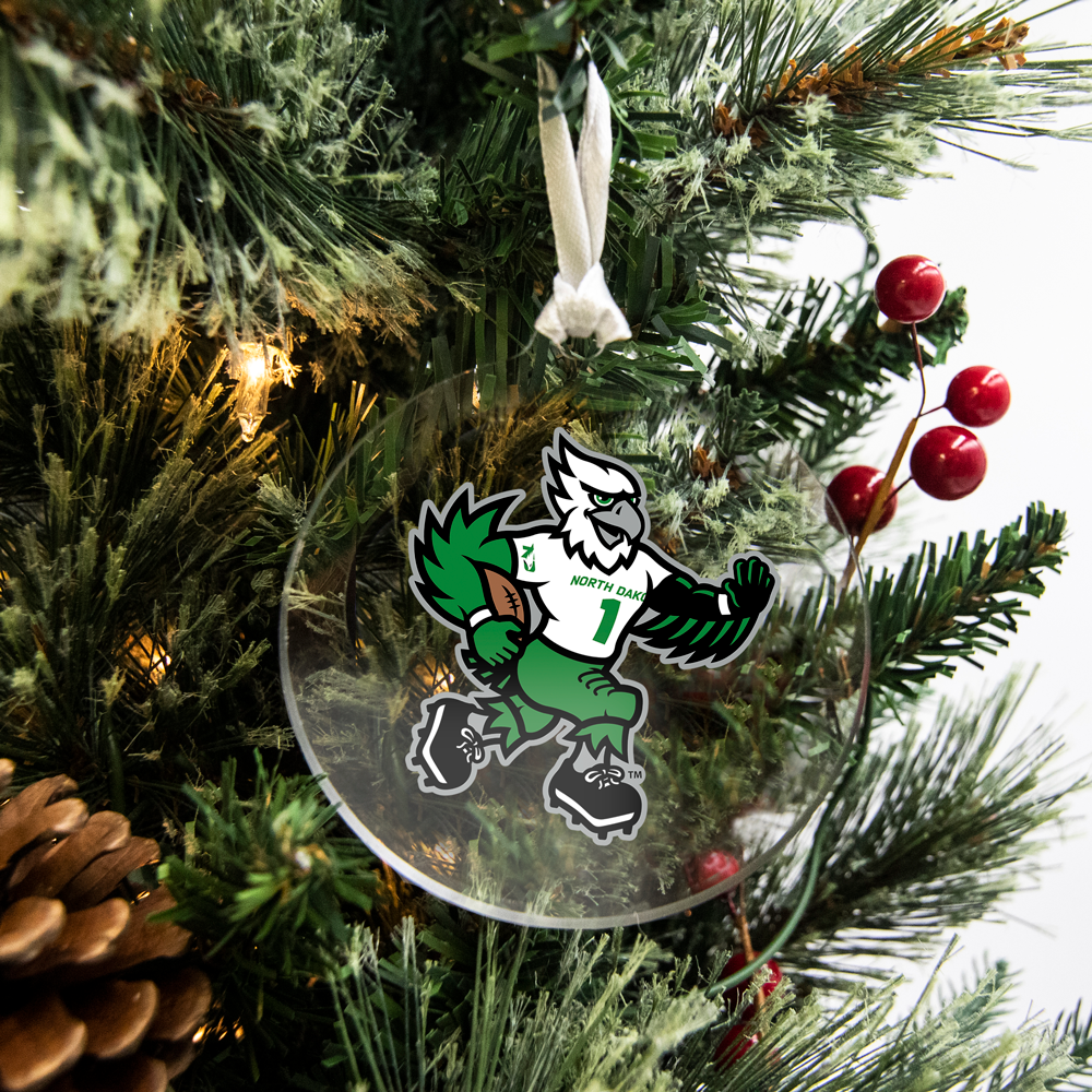 North Dakota Fighting Hawks - North Dakota Football Mascot Bag Tag & Ornament