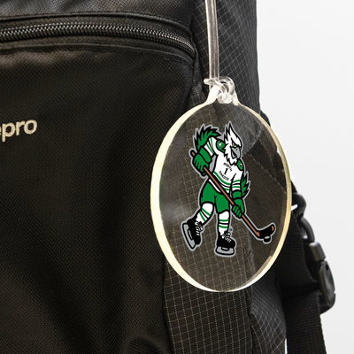 North Dakota Fighting Hawks - North Dakota Hockey Mascot Bag Tag & Ornament