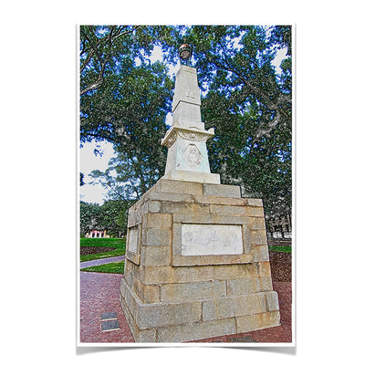 South Carolina Gamecocks - Maxcy Monument Sketch - College Wall Art #Poster