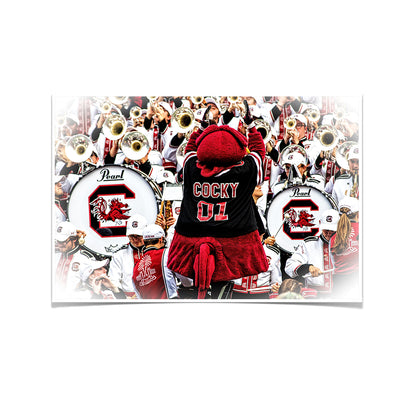 South Carolina Gamecocks - Cocky and the Band - College Wall Art #Poster
