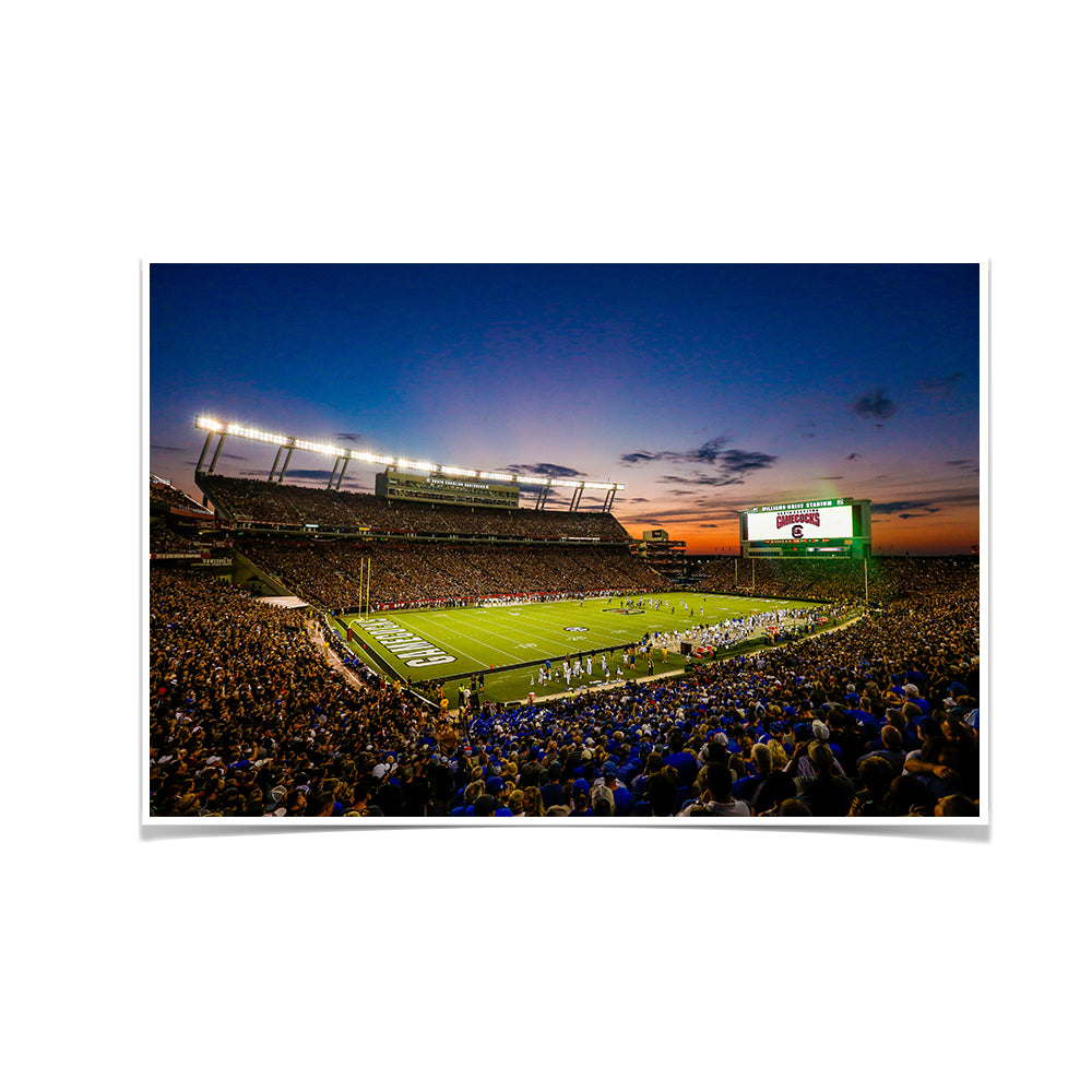 South Carolina Gamecocks - Williams Brice Sunset - College Wall Art #Canvas