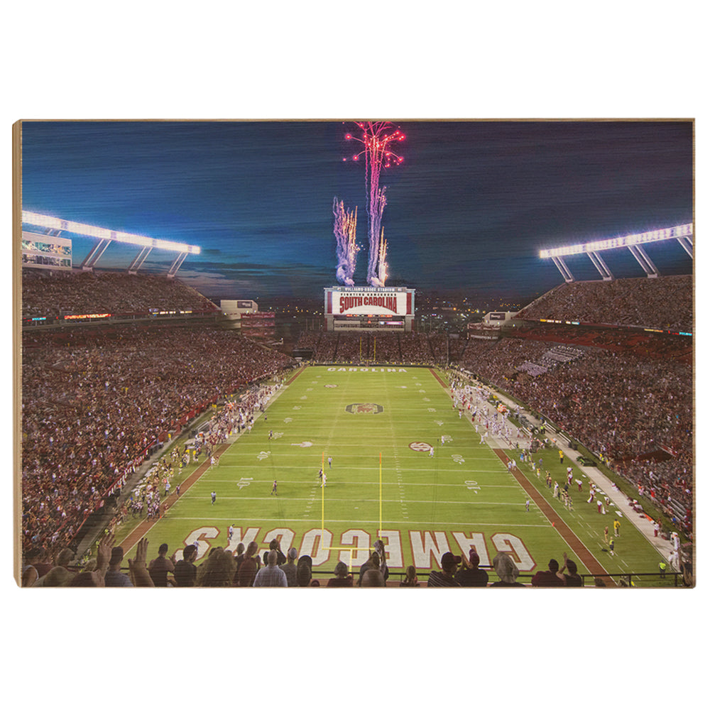 South Carolina Gamecocks - Fireworks over Williams Brice - College Wall Art #Canvas