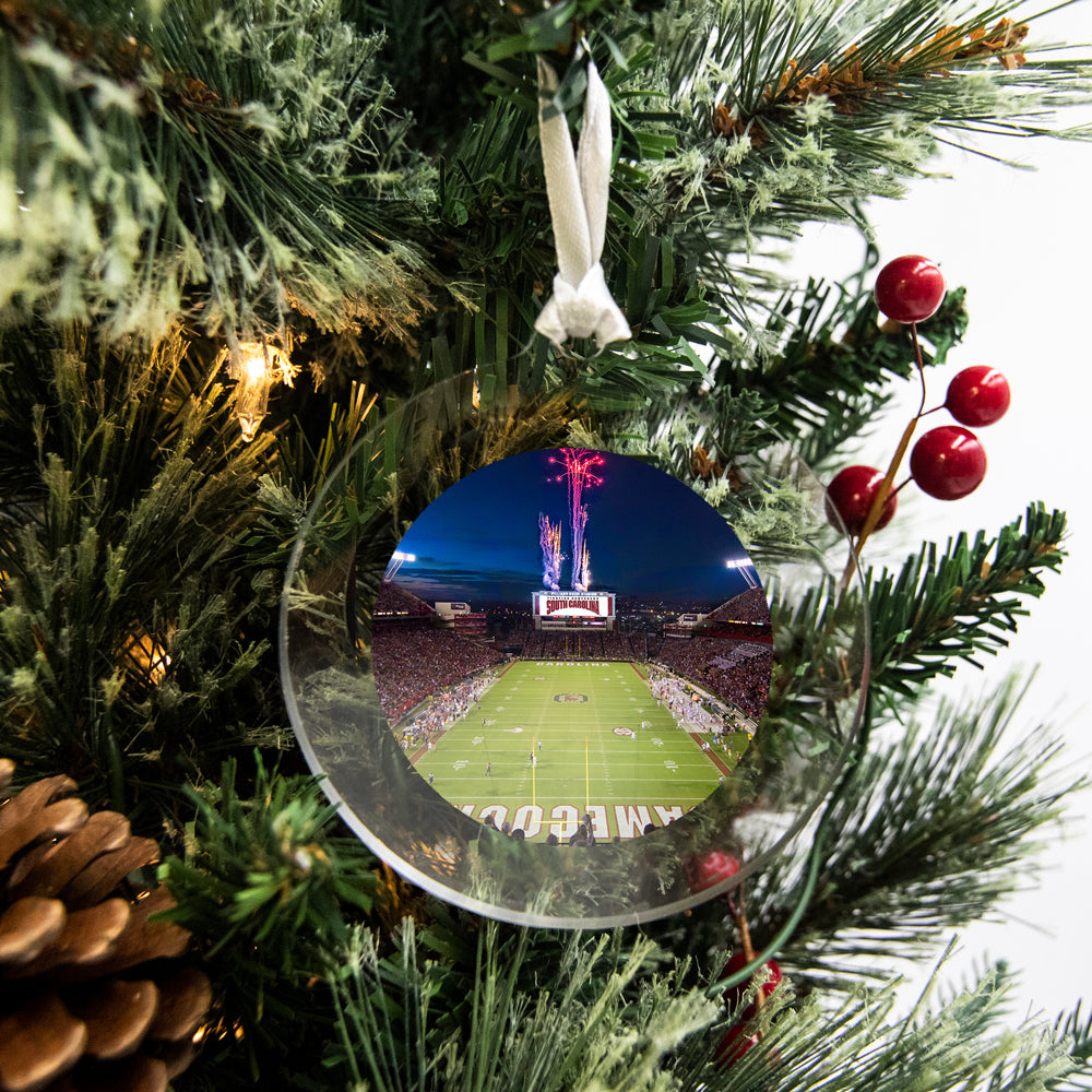 South Carolina Gamecocks - Fireworks Over Williams-Brice Bag Tag & Ornament