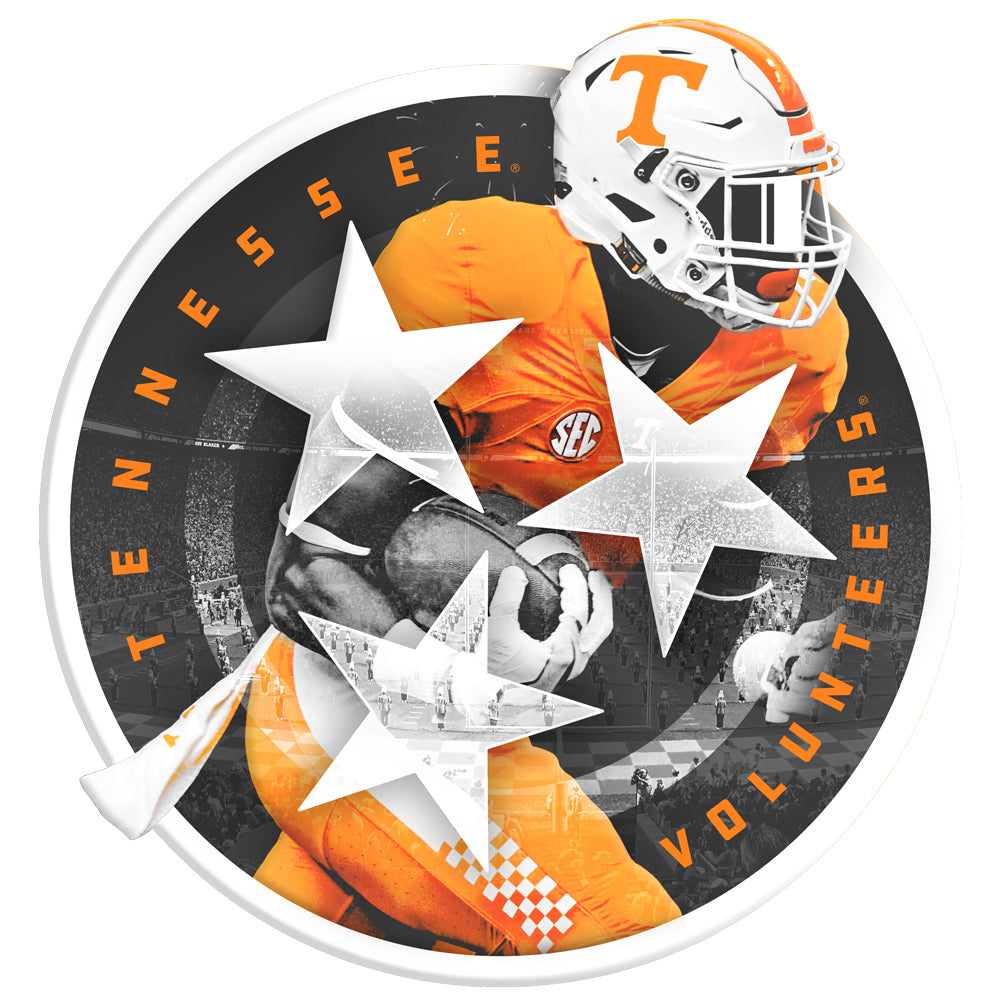Tennessee Volunteers - Tri Star Volunteer cut out 1 layer Dimensional - College Wall Art #Dimensional