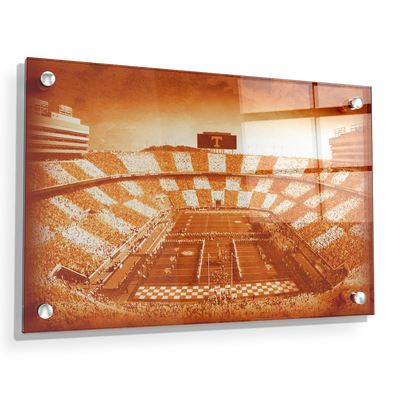 Tennessee Volunteers - Antique Neyland Checkerboard - College Wall Art #Acrylic