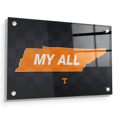 Tennessee Volunteers - My All - College Wall Art #Acrylic