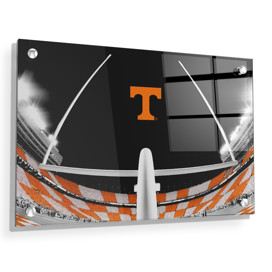 Tennessee Volunteers - Checkerboard Goal Post - College Wall Art #Canvas
