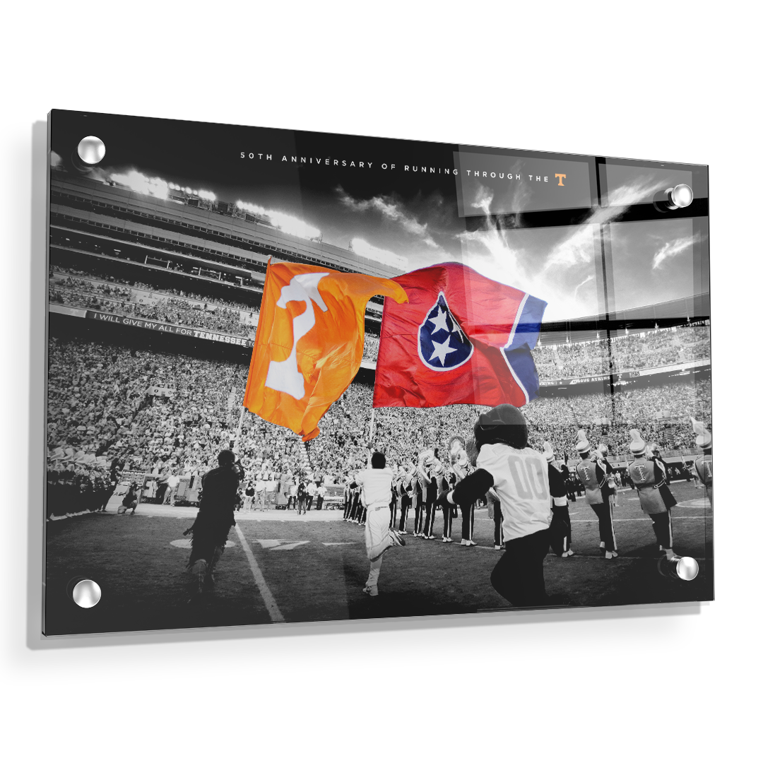 Tennessee Volunteers - 50 Years Running Through the T - College Wall Art #Canvas