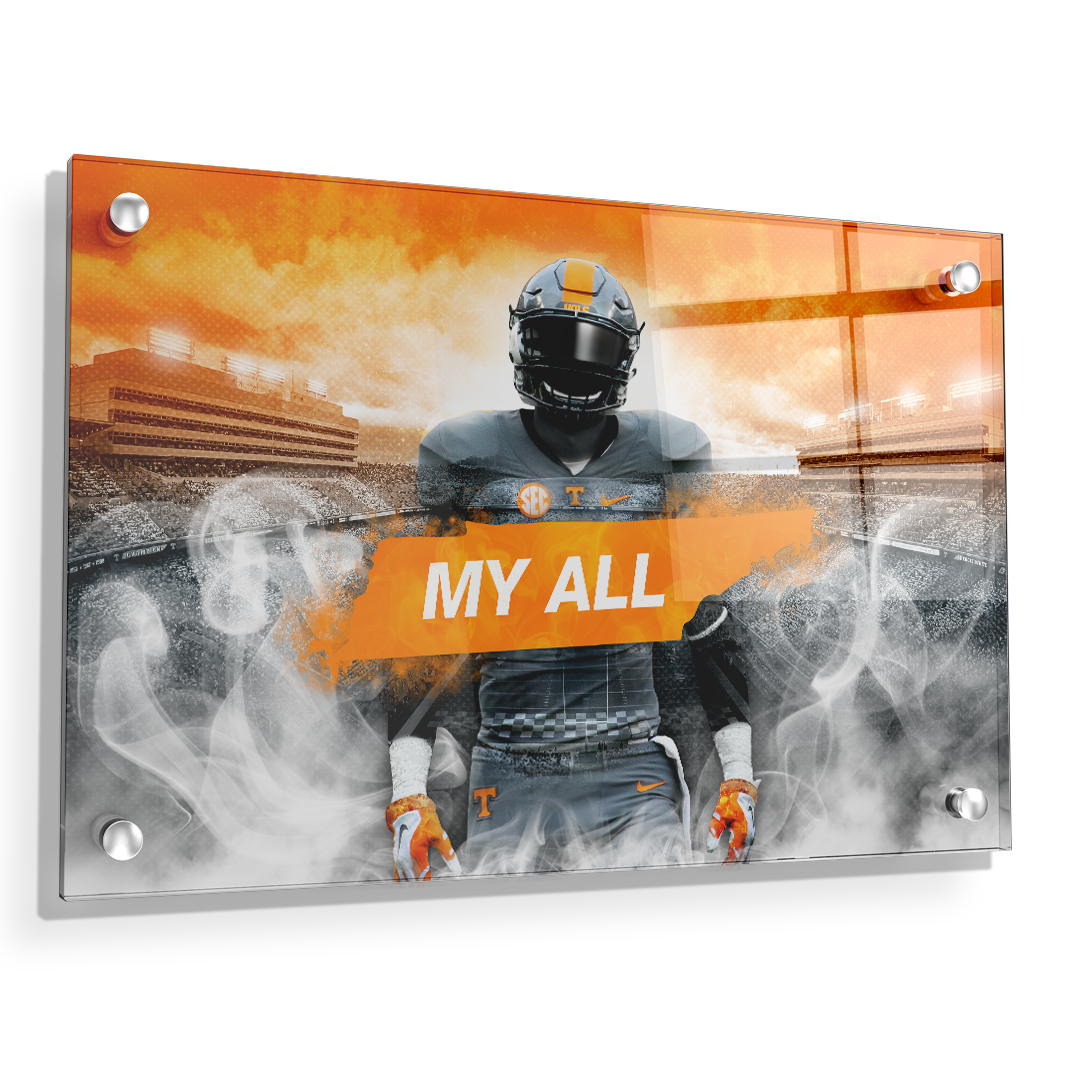 Tennessee Volunteers - Smokey Gray My All - College Wall Art #Canvas