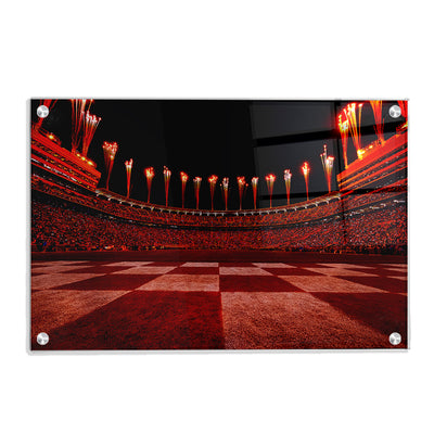 Tennessee Volunteers - Checkerboard End Zone Neyland Fireworks - College Wall Art #Acrylic