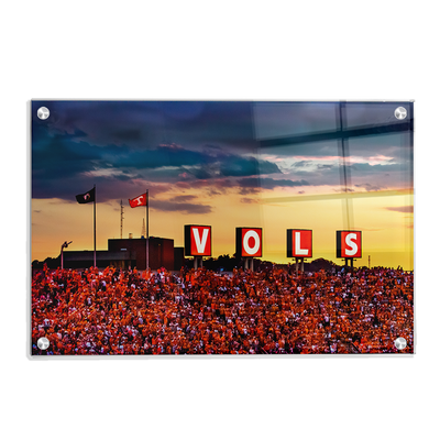 Tennessee Volunteers - Tennessee Vols Sunset - College Wall Art #Acrylic