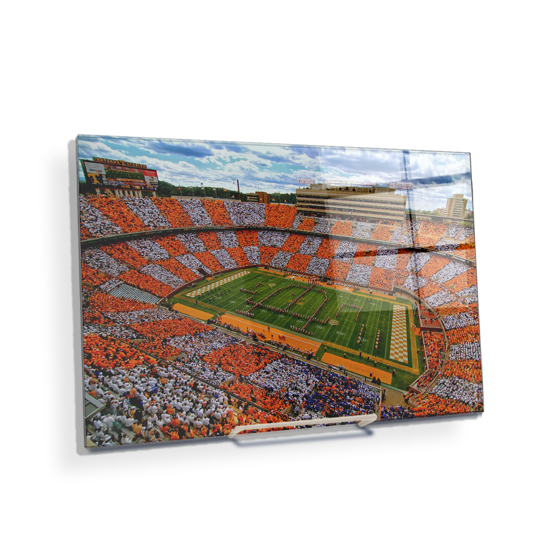 Tennessee Volunteers - Aerial Neyland Checkerboard - College Wall Art #Canvas