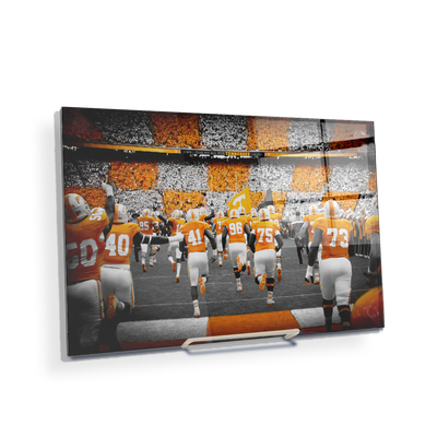 Tennessee Volunteers - Running Onto the Checkerboard Field - College Wall Art #Acrylic Mini