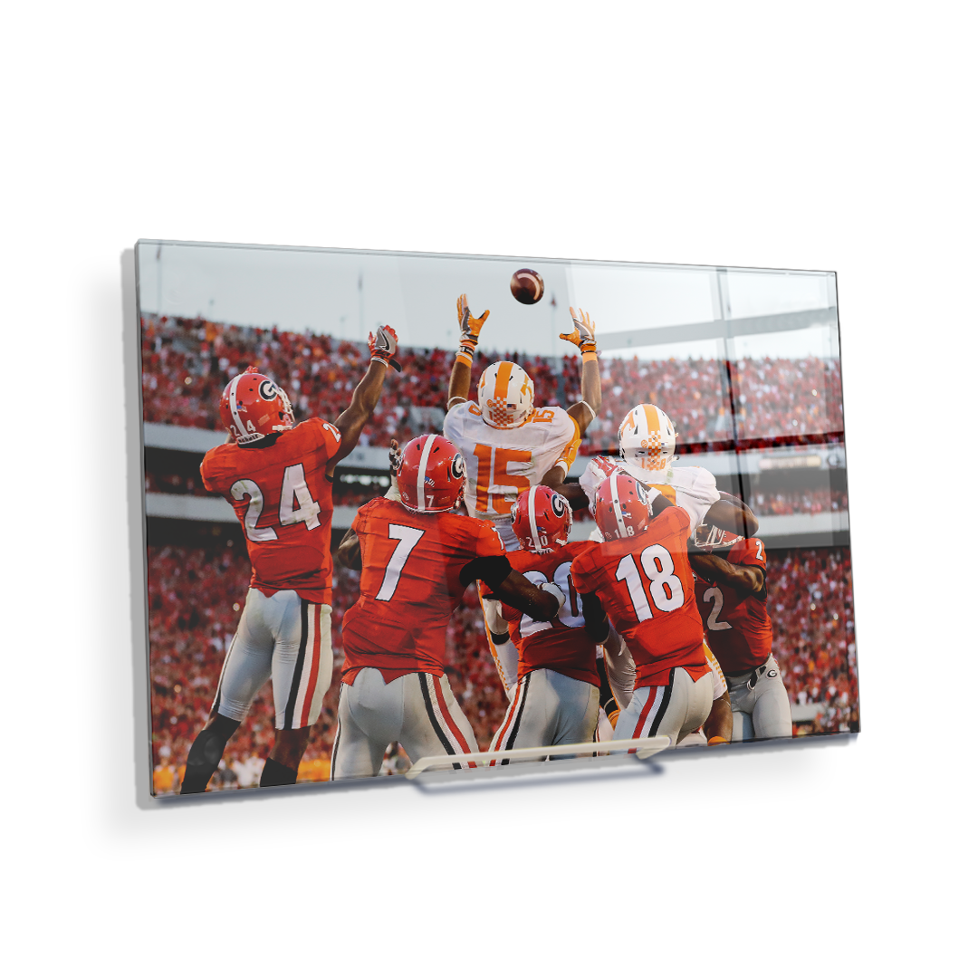 Tennessee Volunteers - The Catch TN vs. GA - College Wall Art #Canvas