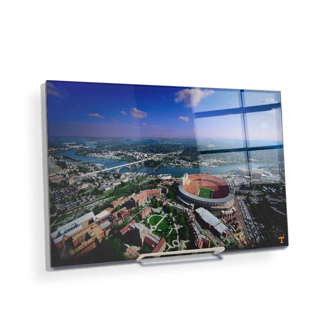 Tennessee Volunteers - Aerial Neyland on the Tennessee River - College Wall Art #Canvas