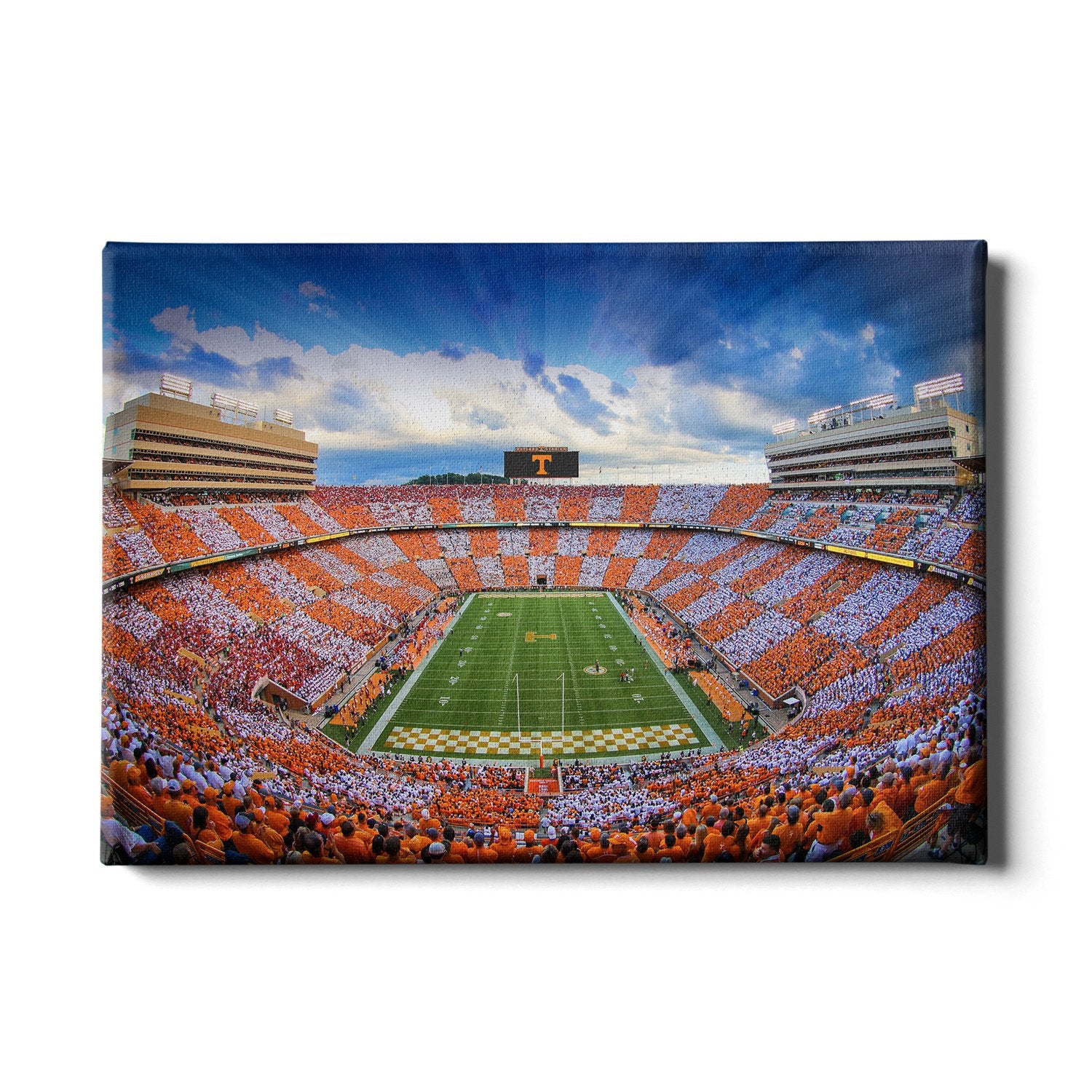 Checkerboard Neyland B&W Panoramic | Tennessee Volunteers | Neyland Stadium outlet | University of Tennessee | Running thru the T | Wall Art