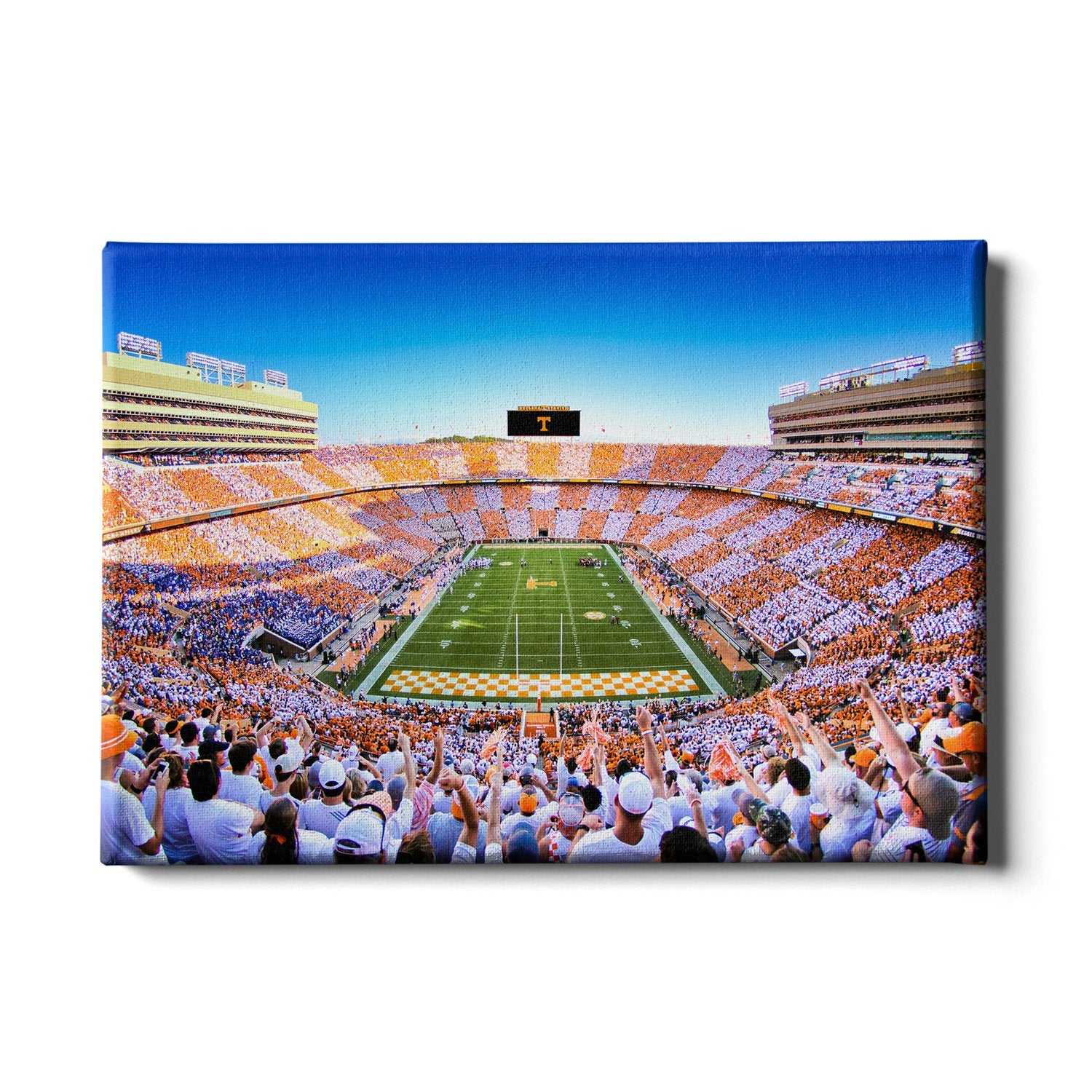 Tennessee Volunteers - Reverse Checkerboard End Zone - College Wall Art #Canvas