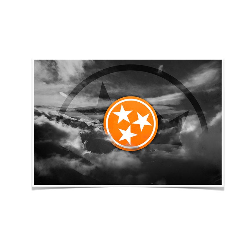 Tennessee Volunteers - Smokey Tri Star - College Wall Art #Canvas