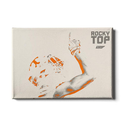 Tennessee Volunteers - One Rocky Top White - College Wall Art #Canvas