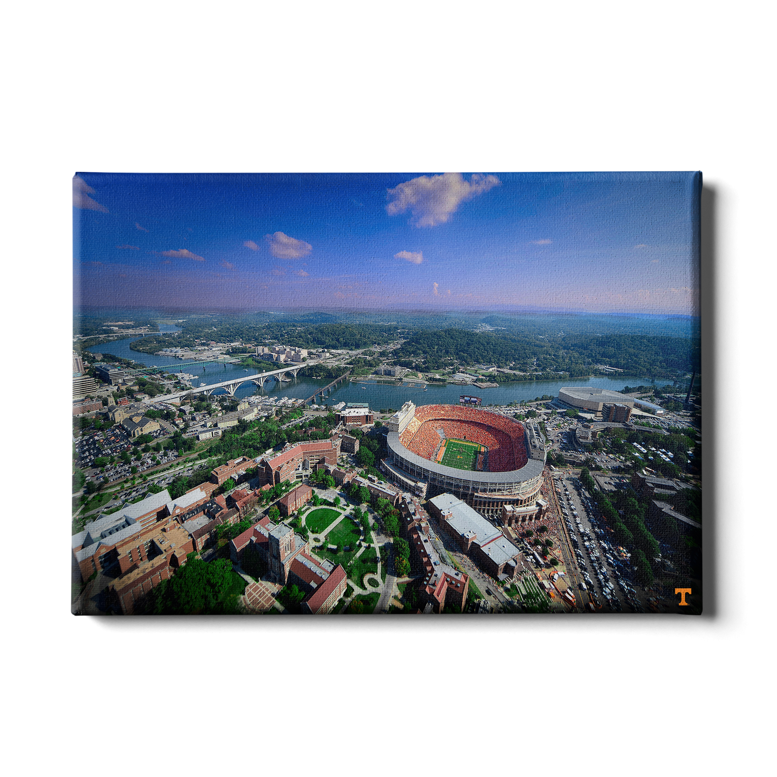 Tennessee Volunteers - Aerial Neyland on the Tennessee River - College Wall Art #Canvas