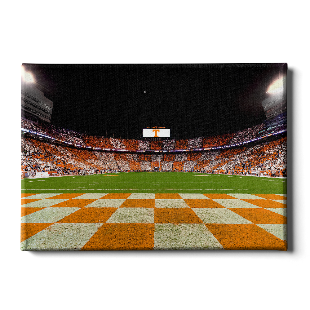 Tennessee Volunteers - Checkerboard Neyland Under the Lights - College Wall Art #Canvas