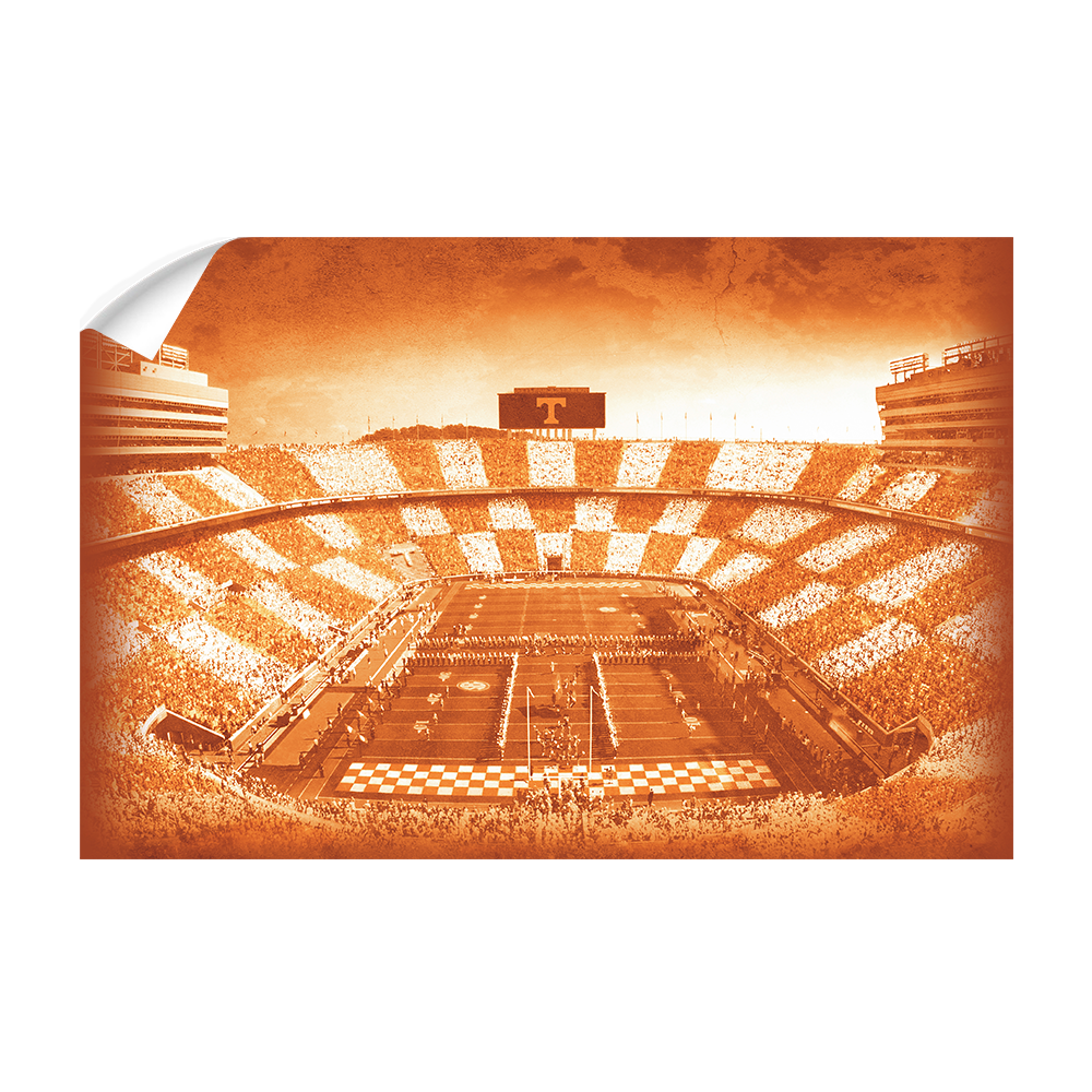 Tennessee Volunteers - Antique Neyland Checkerboard - College Wall Art #Canvas