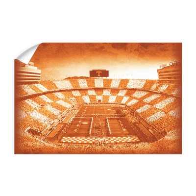 Tennessee Volunteers - Antique Neyland Checkerboard - College Wall Art #Wall Decal