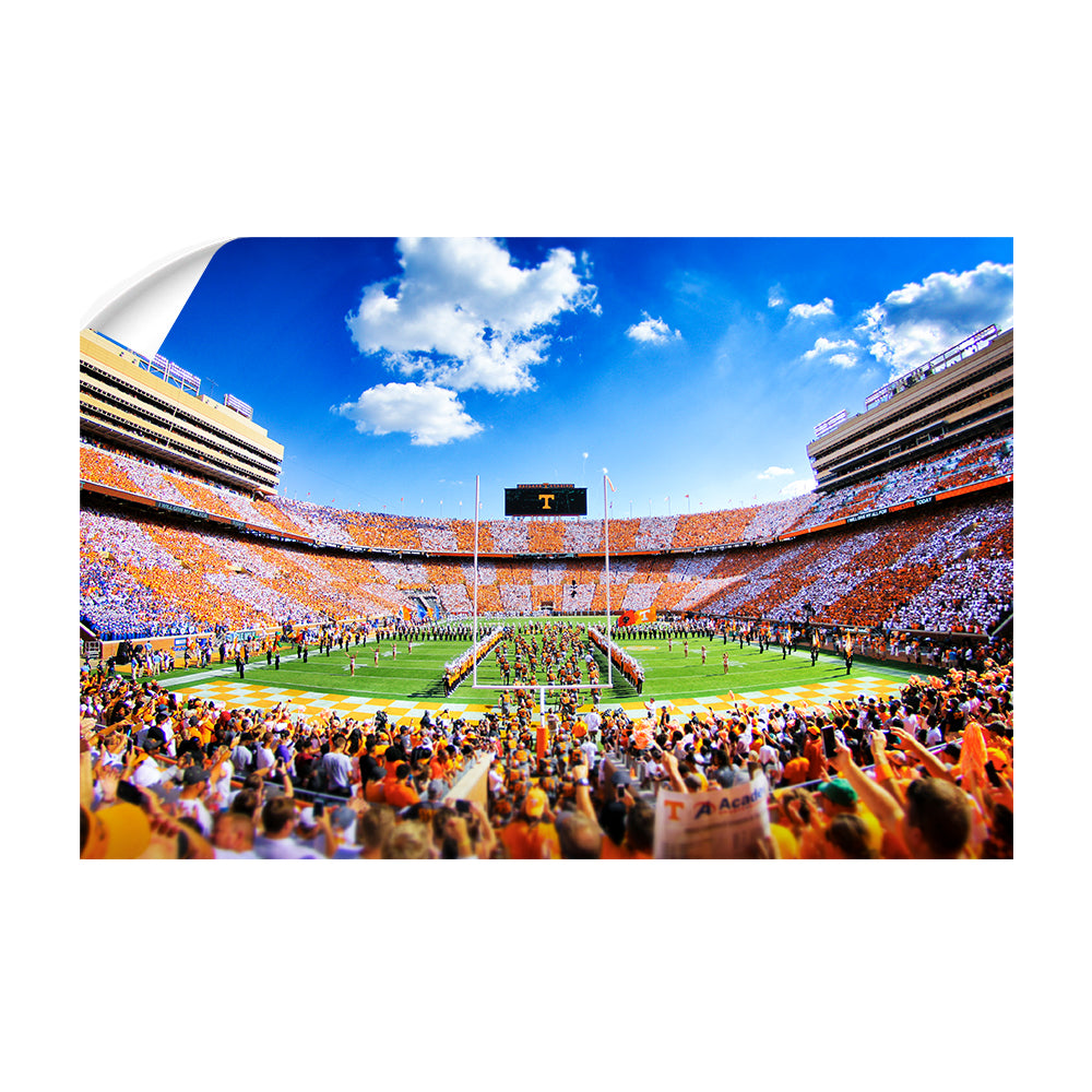 Tennessee Volunteers - Reverse Checkerboard Running thru the T - College Wall Art #Canvas