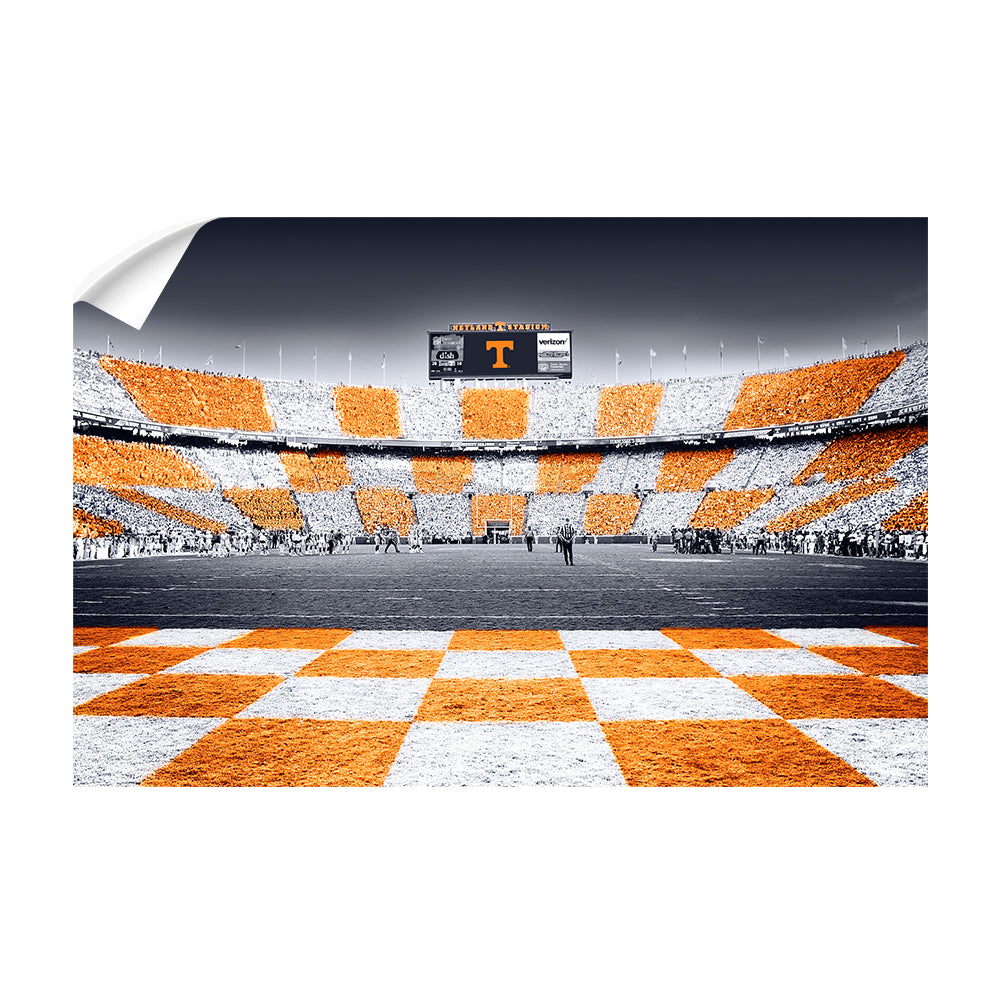 Tennessee Volunteers - Reverse Checkerboard - College Wall Art #Canvas