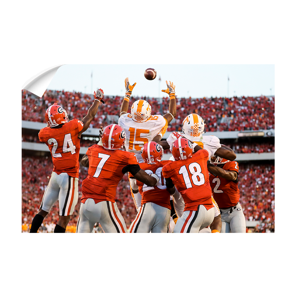 Tennessee Volunteers - The Catch TN vs. GA - College Wall Art #Canvas
