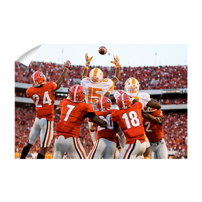 Tennessee Volunteers - The Catch TN vs. GA - College Wall Art #Wall Decal