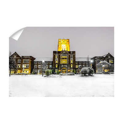 Tennessee Volunteers - Ayres Hall Winter Day - College Wall Art #Wall Decal